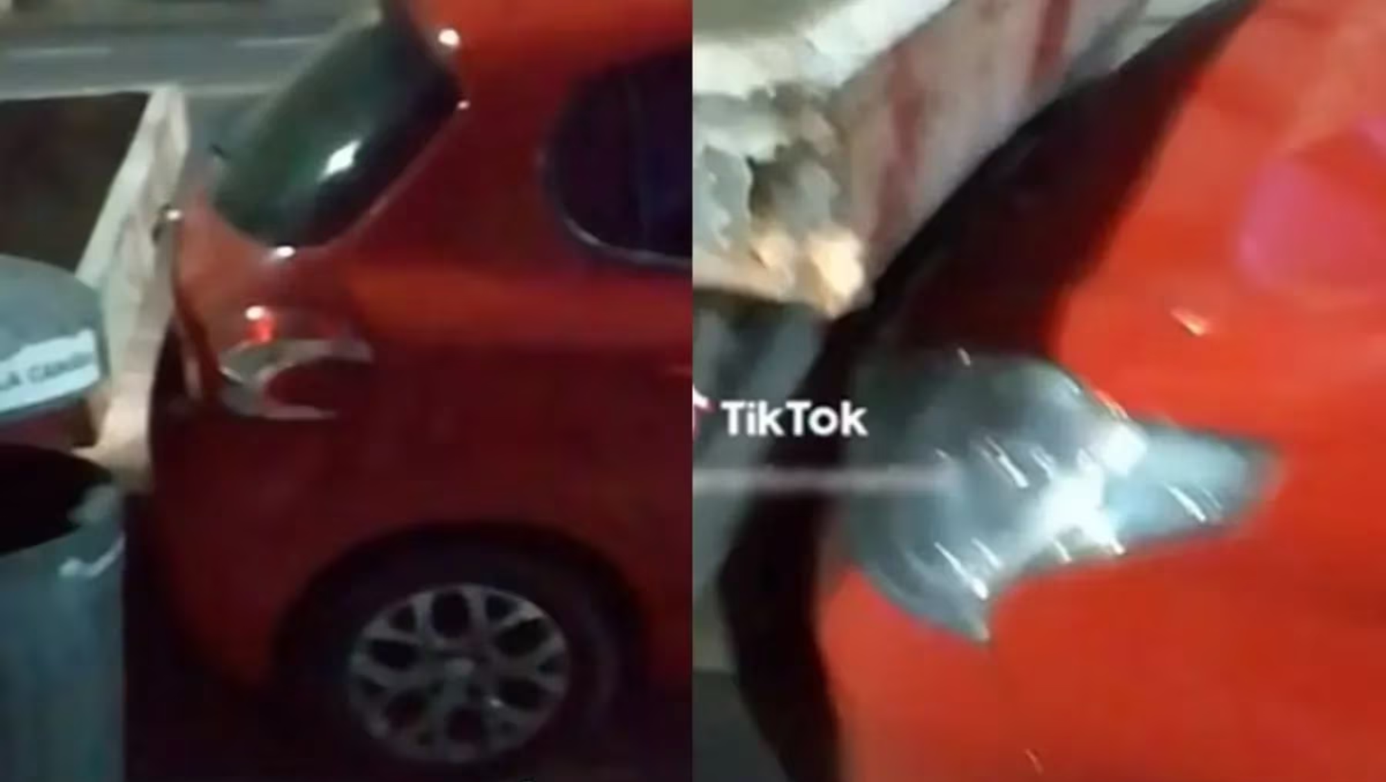 Un albañil se cansó de los autos mal estacionados y su video se hizo viral. 