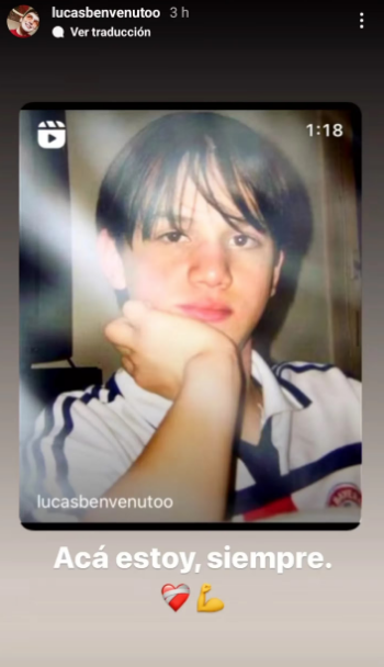 Historia de Lucas Benvenuto tras el descargo de Jey Mammón (Instagram/@lucasbenvenutoo).