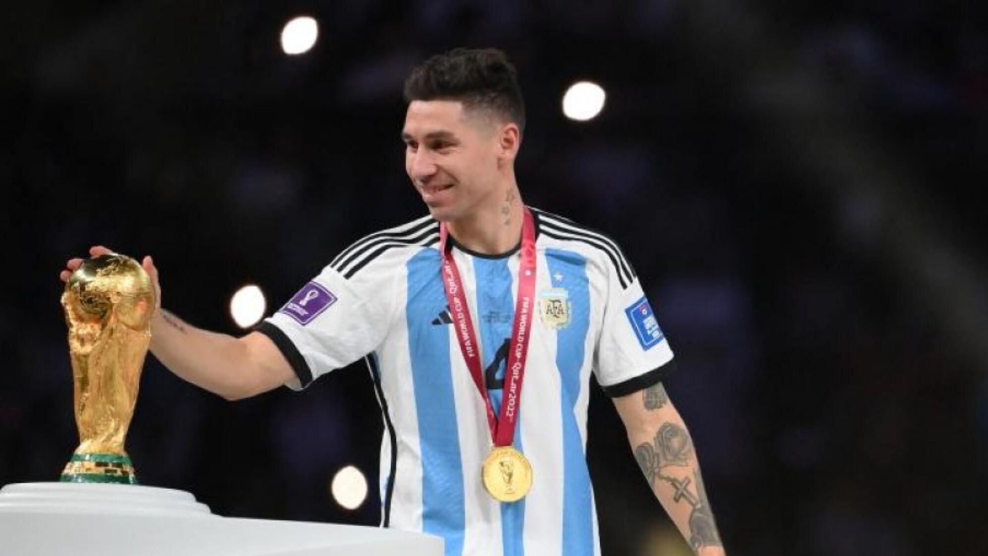 Gonzalo Montiel fue campeón con la Selección argentina en el Mundial Qatar 2022.