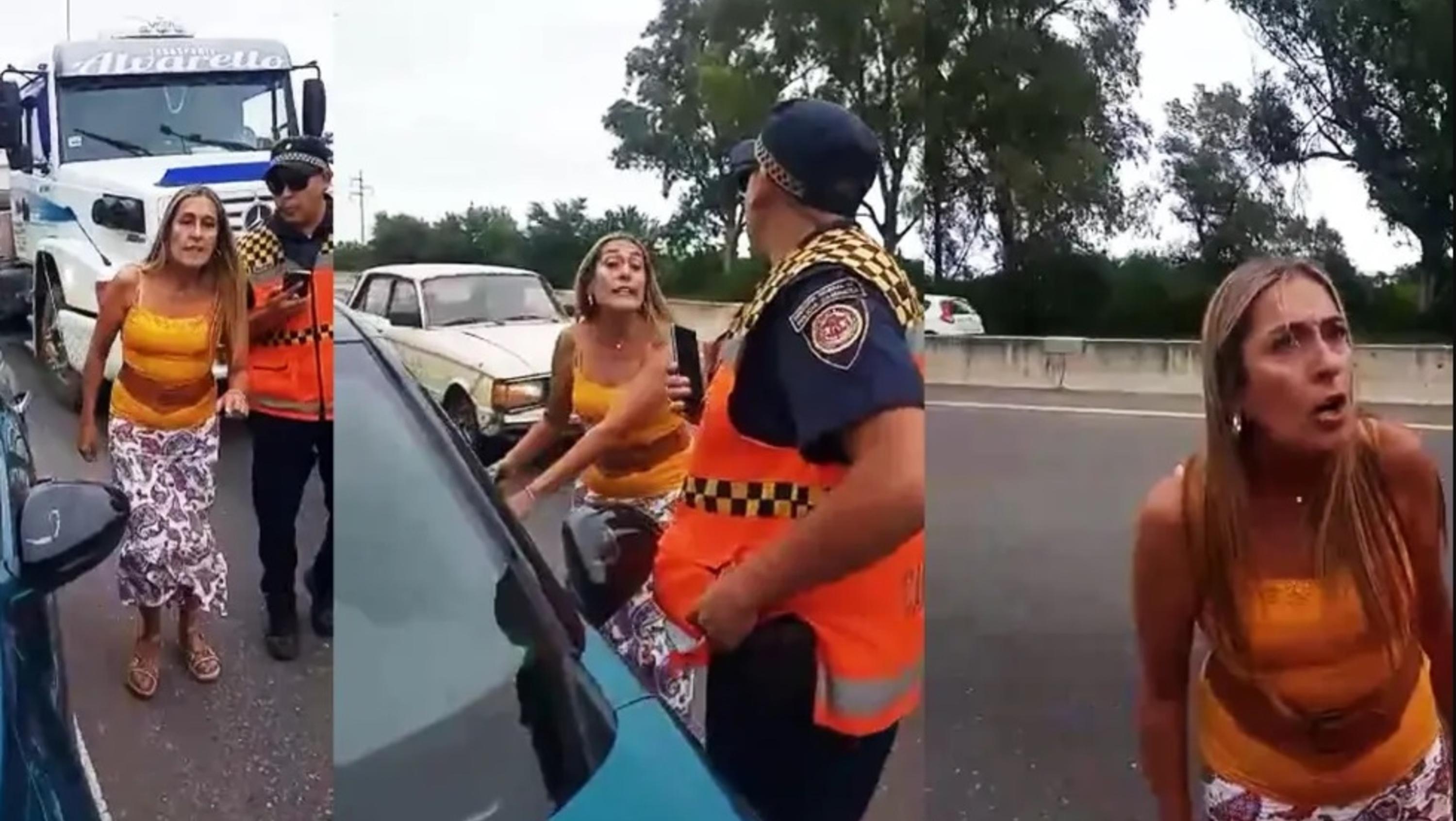 La conductora fue imputada por insultar y agredir a agentes policiales.