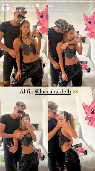 Reencuentro de Julieta de   <a href='https://www.cronica.com.ar/tags/Gran Hermano'>Gran Hermano</a> con su novio Luca Bardelli (Instagram/poggiojulieta).