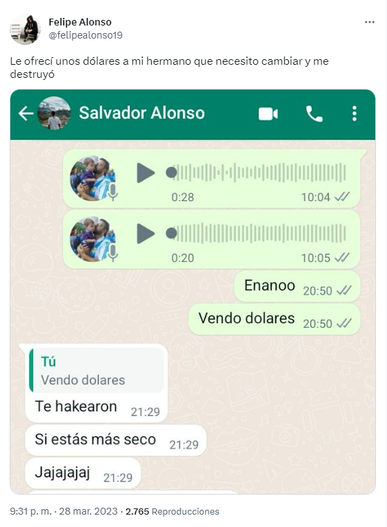 Ofreció dólares y se convirtió en viral