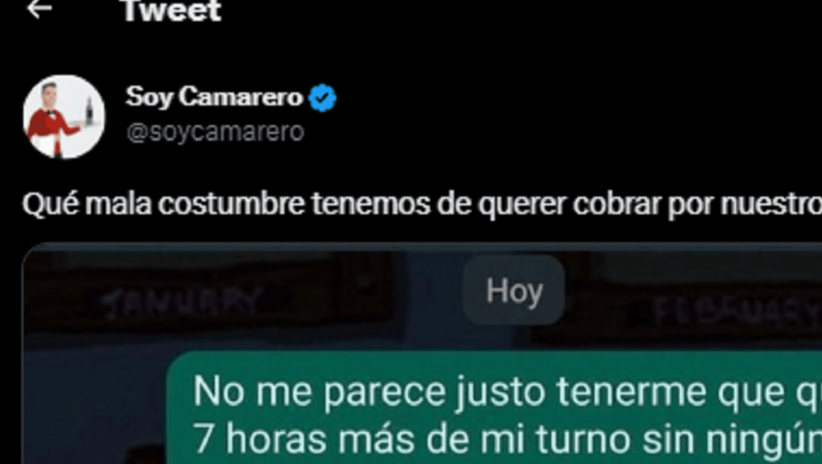 Se quejó por tener que trabajar 7 horas extra sin cobrar y su superior le dio indignante respuesta: 