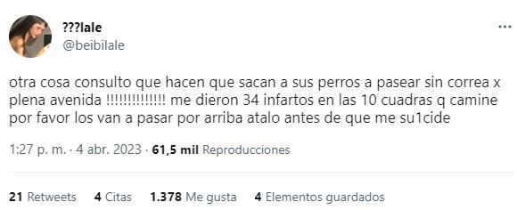 El tuit viral de la entrerriana que visitó Buenos Aires.