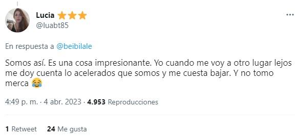 Los comentarios en Twitter tras la reacción una joven que visitó Buenos Aires y quedó shockeada.