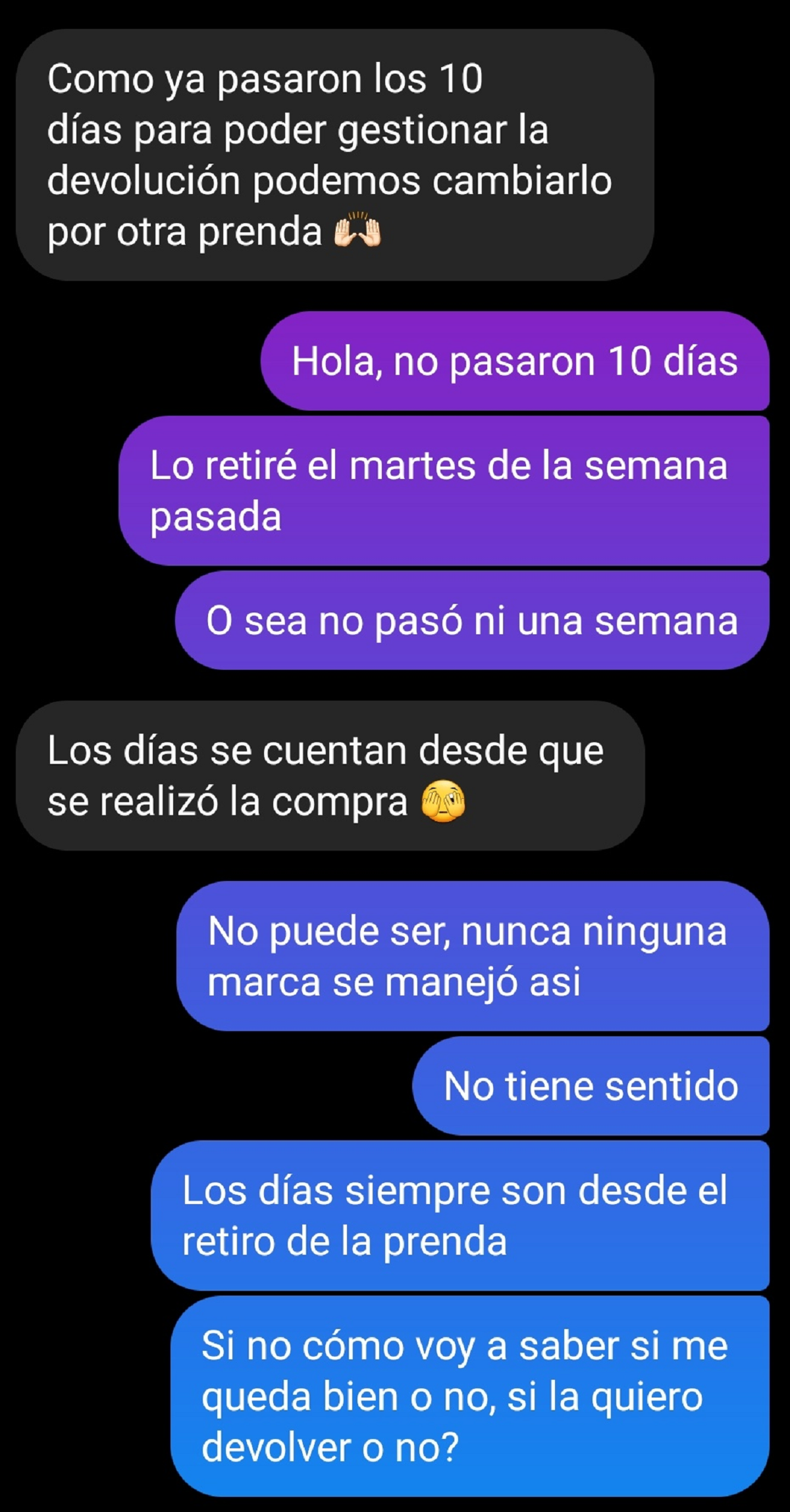 La primera parte de la conversación viral.