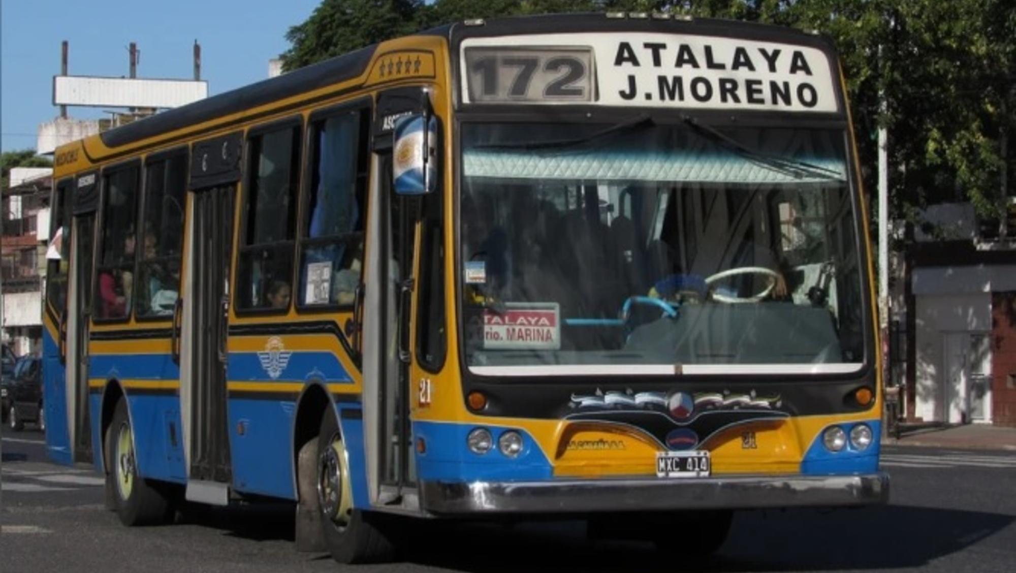 Los asaltos ocurrieron en unidades de la línea 172 de colectivos.