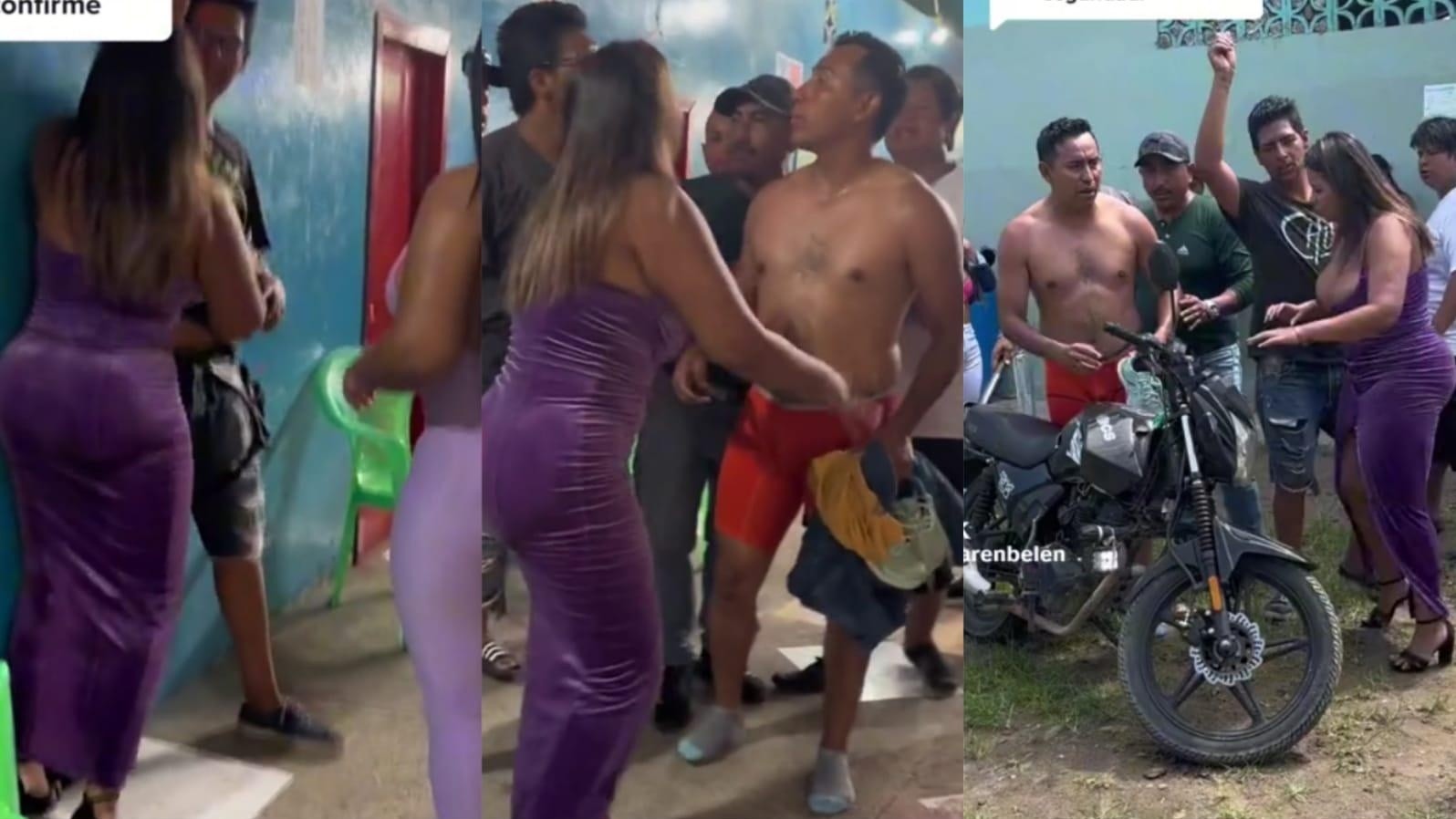 TikTok: descubrió a su esposo infiel en un prostíbulo y forcejeó hasta exponerlo en frente de todos. 