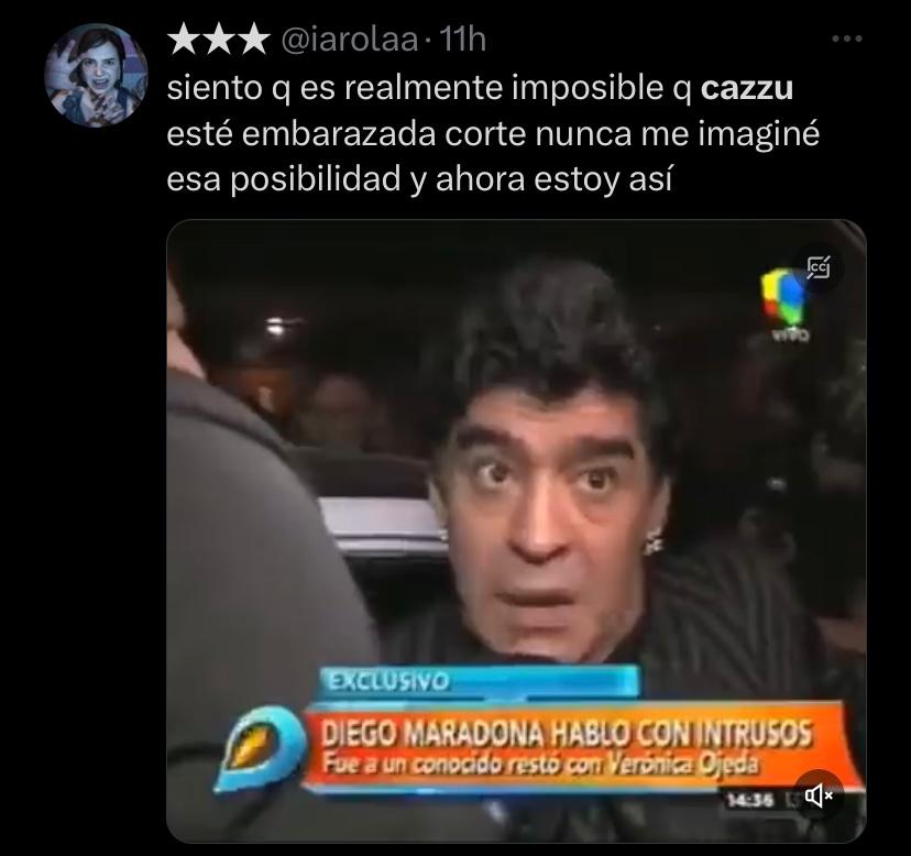 Los memes por el embarazo de Cazzu y Christian Nodal. 