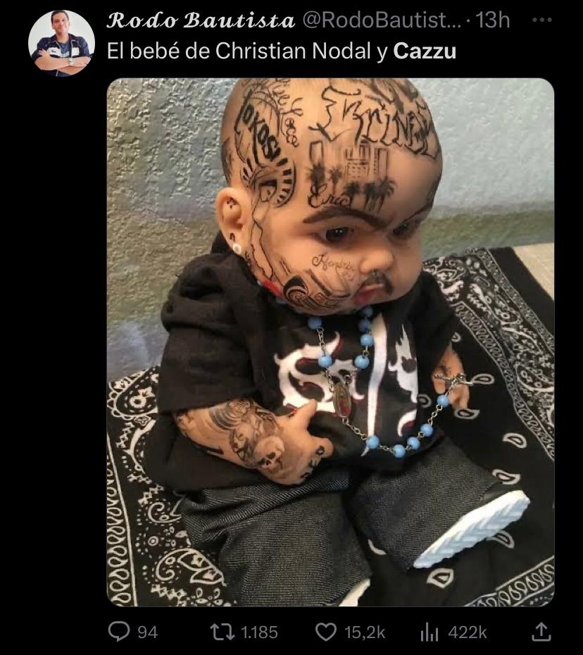 Los memes por el embarazo de Cazzu y Christian Nodal. 