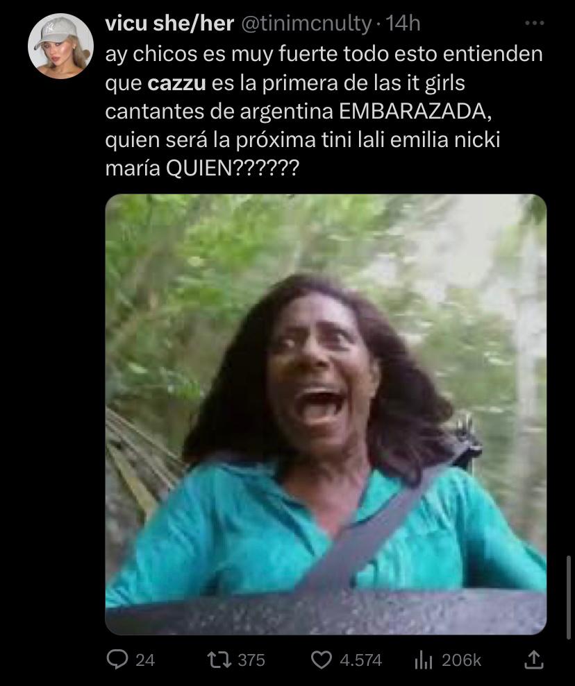 Los memes por el embarazo de Cazzu y Christian Nodal. 