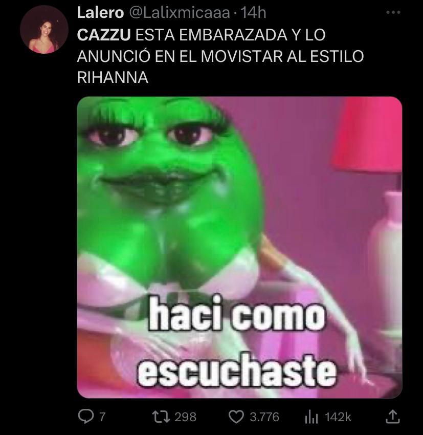 Los memes por el embarazo de Cazzu y Christian Nodal. 