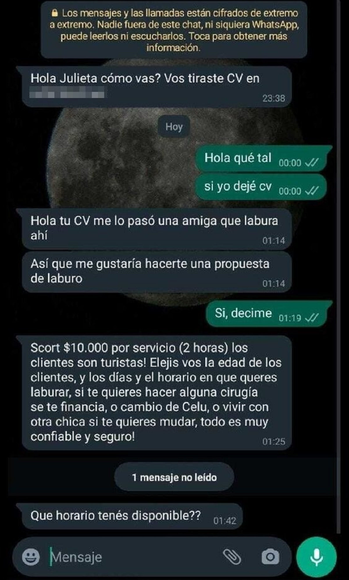 La conversación que se volvió viral en Twitter.