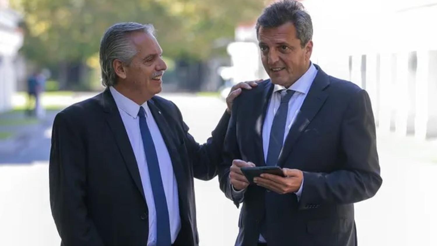 Alberto Fernández y Sergio Massa estuvieron reunidos en la Quinta de Olivos.