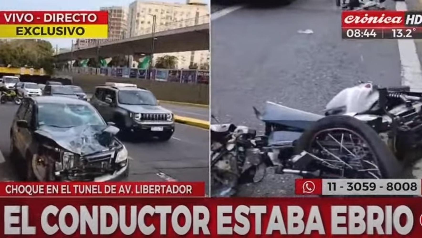 Brutal choque en el barrio porteño de Palermo (Crónica HD).