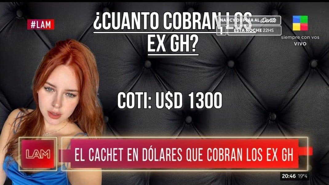 Coti es una de las ex   <a href='https://www.cronica.com.ar/tags/Gran Hermano'>Gran Hermano</a> que más cobra por su presencia.