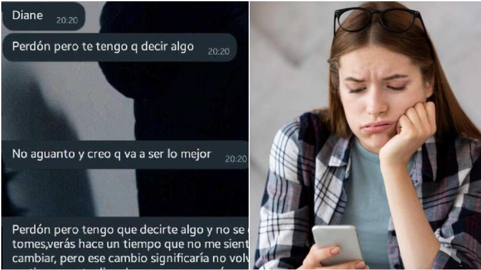 Una joven compartió el increíble mensaje que le mandó su pareja.