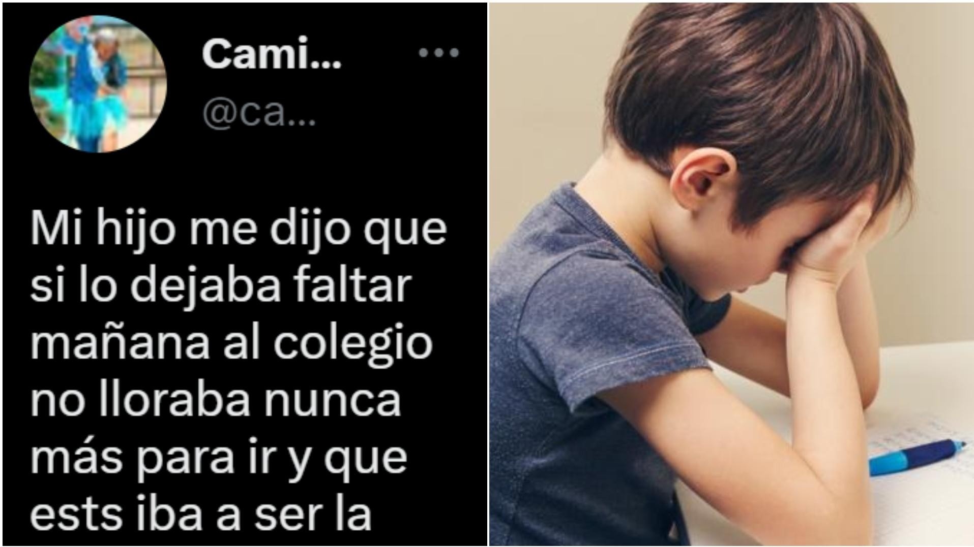 Una madre implementó un truco para que su hijo deje de llorar al momento de ir al colegio.