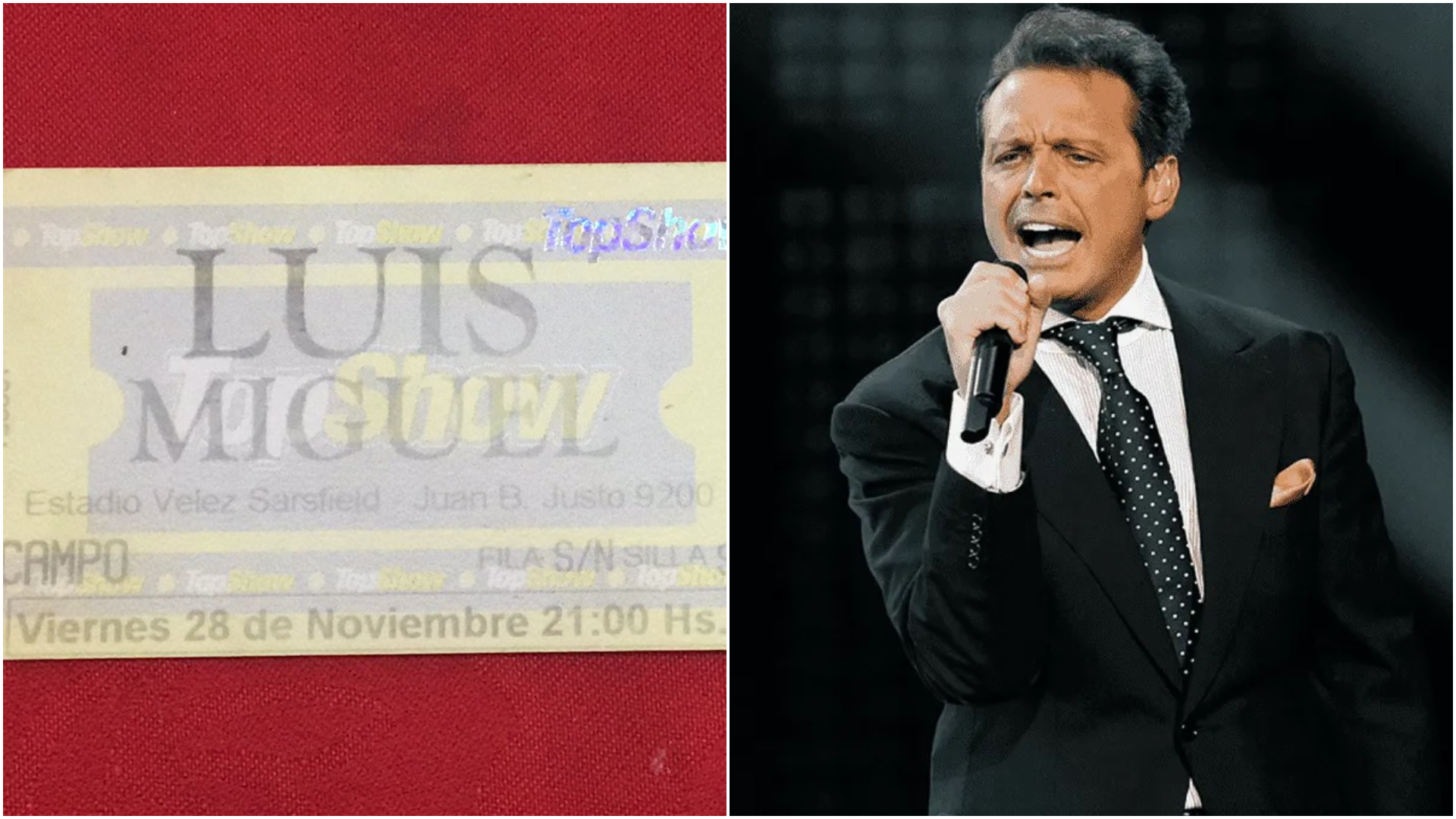 Encontró su entrada del show Luis Miguel en 2008 y quedó impactado con el precio: “Corchazo”