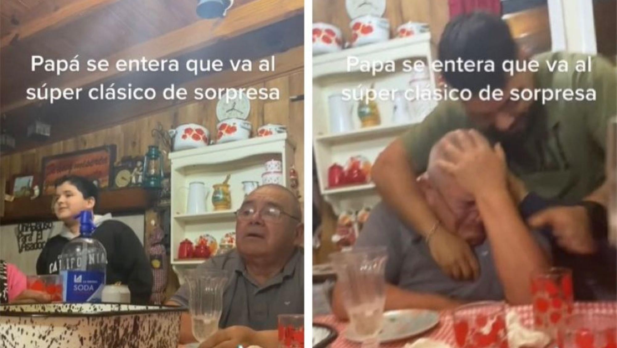 TikTok: invitó a su papá a ver el Superclásico y se hizo viral.