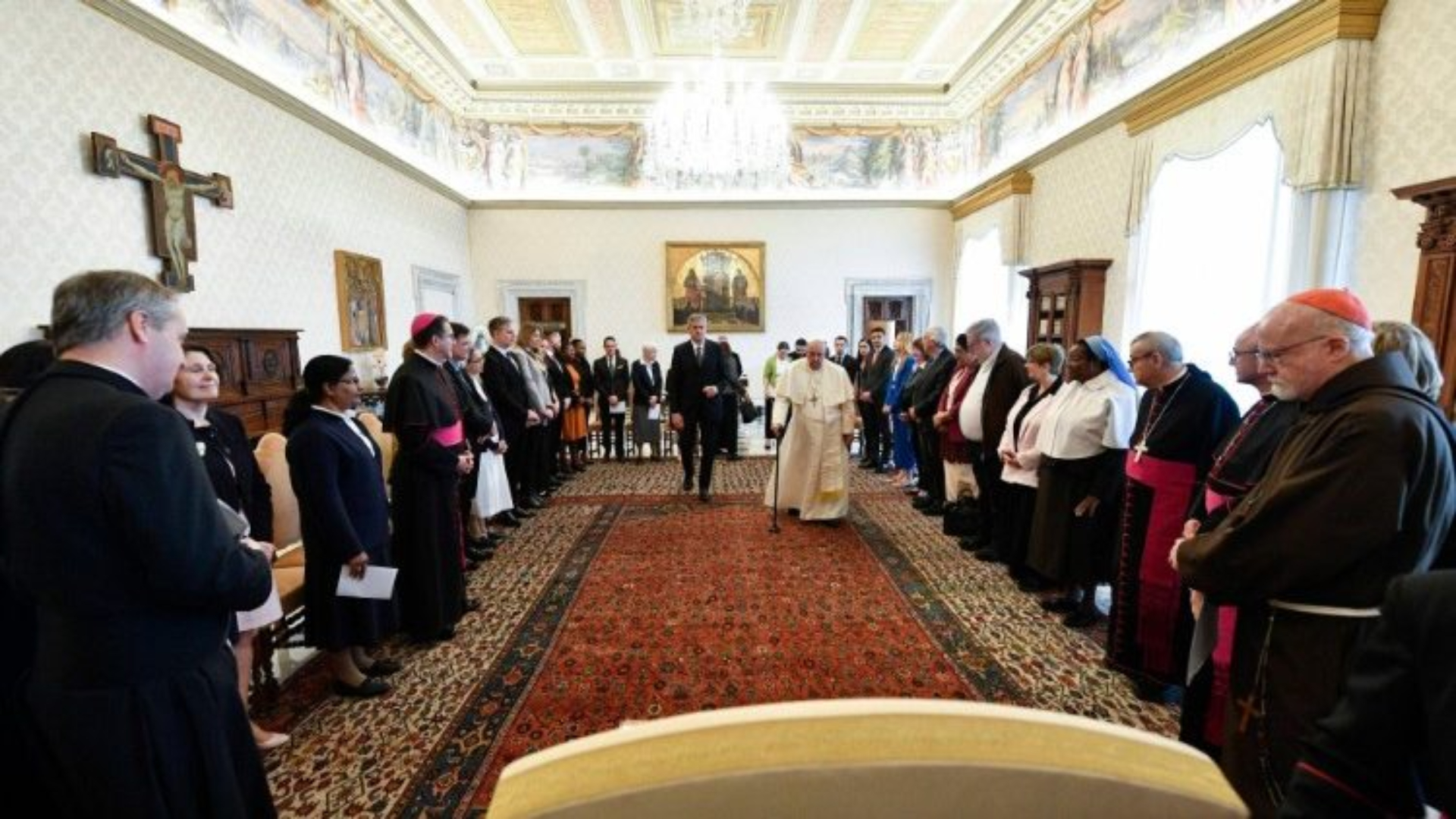 El Papa francisco durante una asamblea plenaria con cardenales del Vaticano.