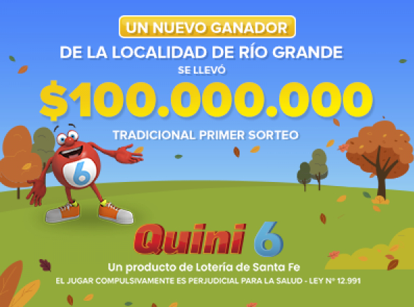 Se registró un nuevo ganador del   <a href='https://www.cronica.com.ar/tags/Quini 6'>Quini 6</a> 'Tradicional' (  <a href='https://www.cronica.com.ar/tags/Lotería de Santa Fe'>Lotería de Santa Fe</a>).