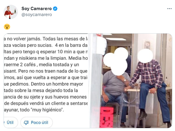 La reseña viral (Twitter/@soycamarero).