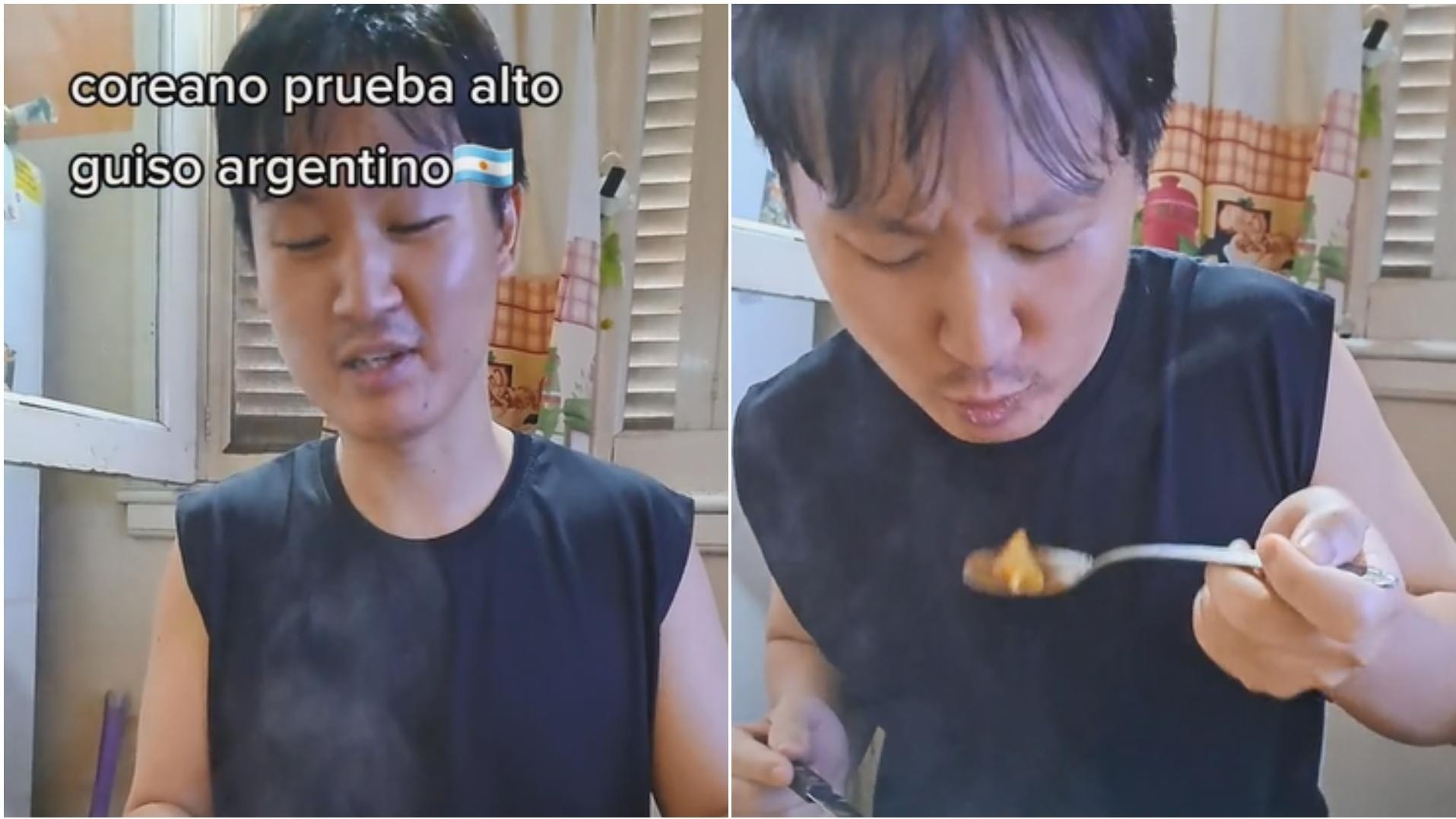 Un coreano probó el guiso argentino y reaccionó de manera inesperada.