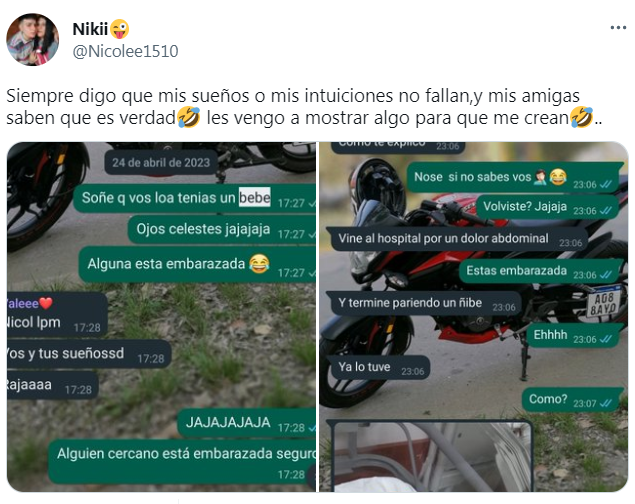 La publicación viral de la joven (Twitter/@Nicolee1510).