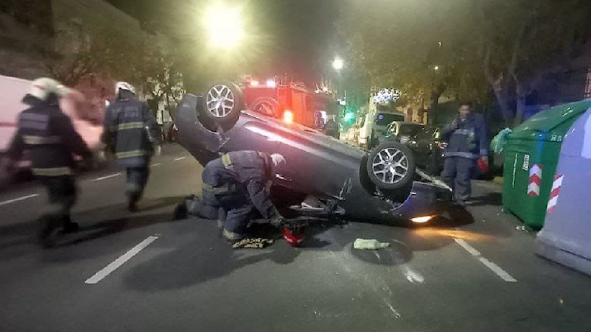 Así quedó el auto luego del accidente de esta mañana.