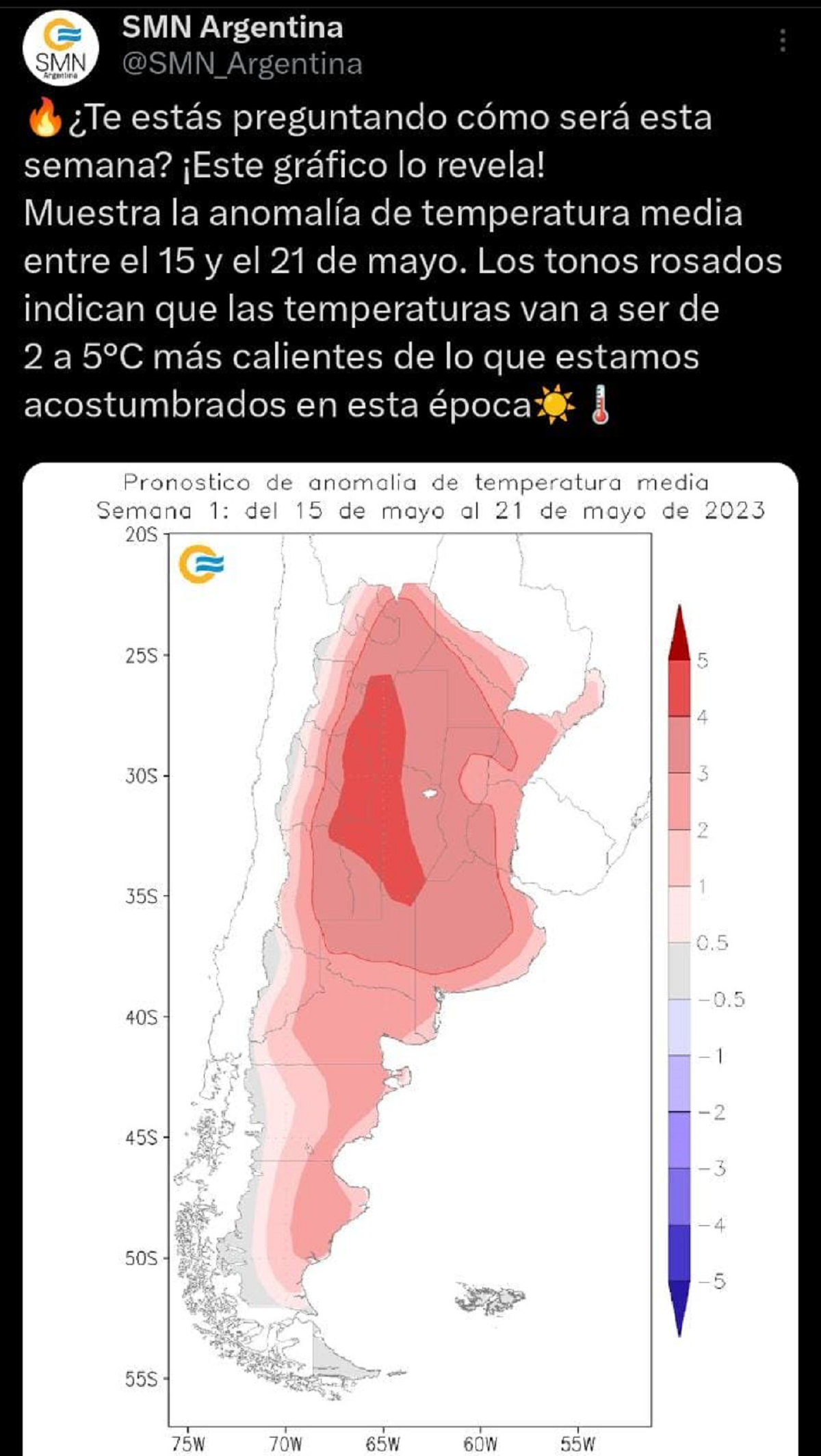 La advertencia del SMN respecto al calor para pleno otoño.