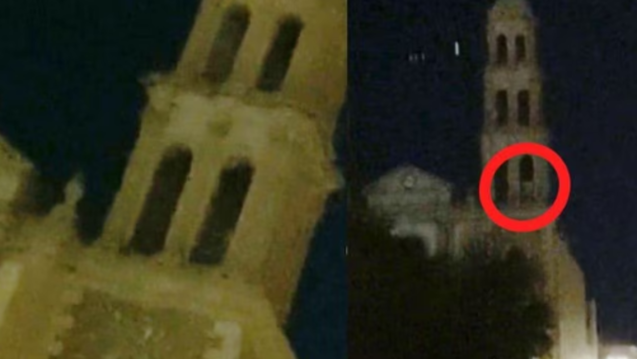 El fantasma fue captado en una iglesia de México (Captura de video).