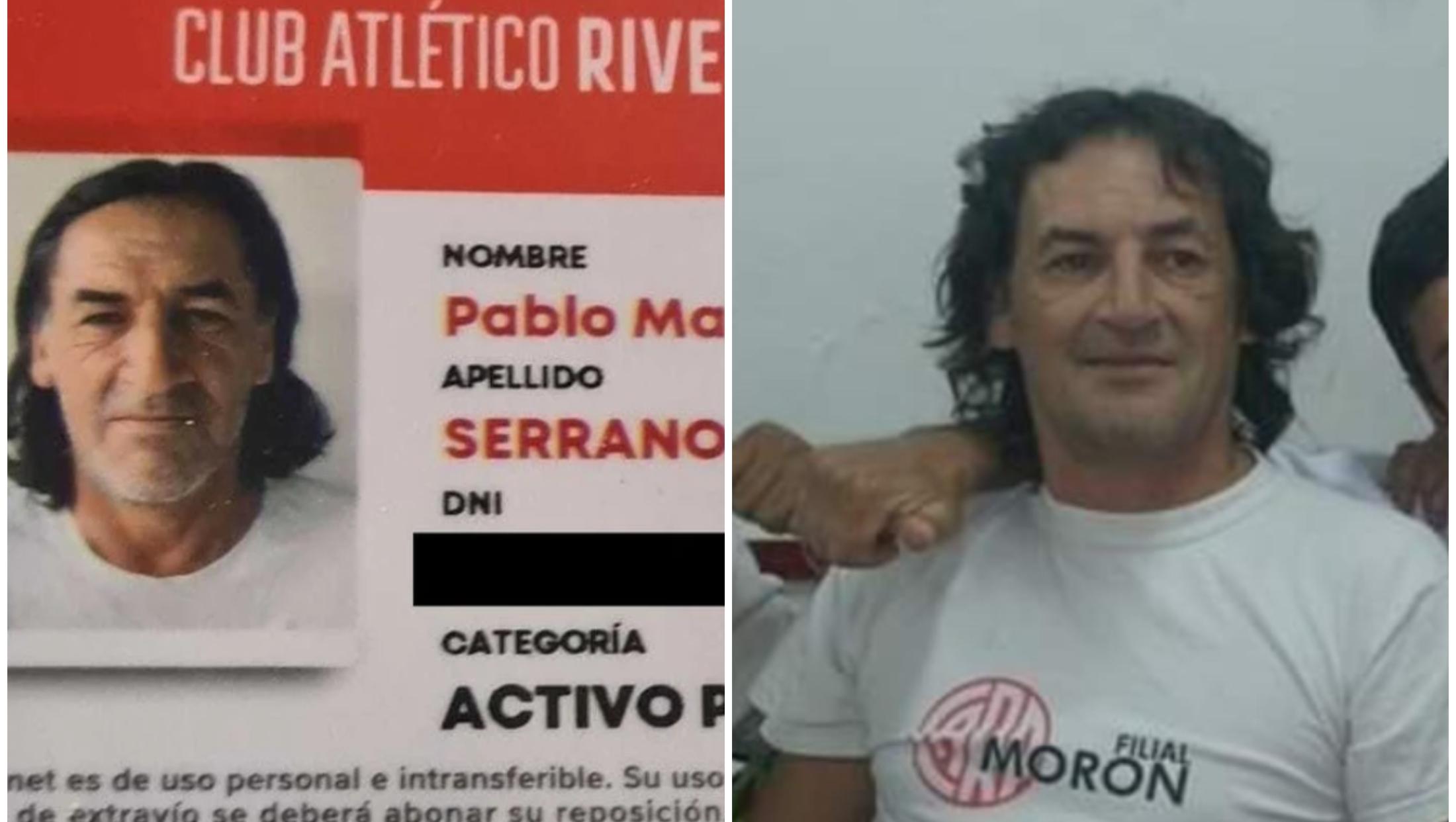 Este es Pablo Serrano, el hincha de River fallecido este sábado.