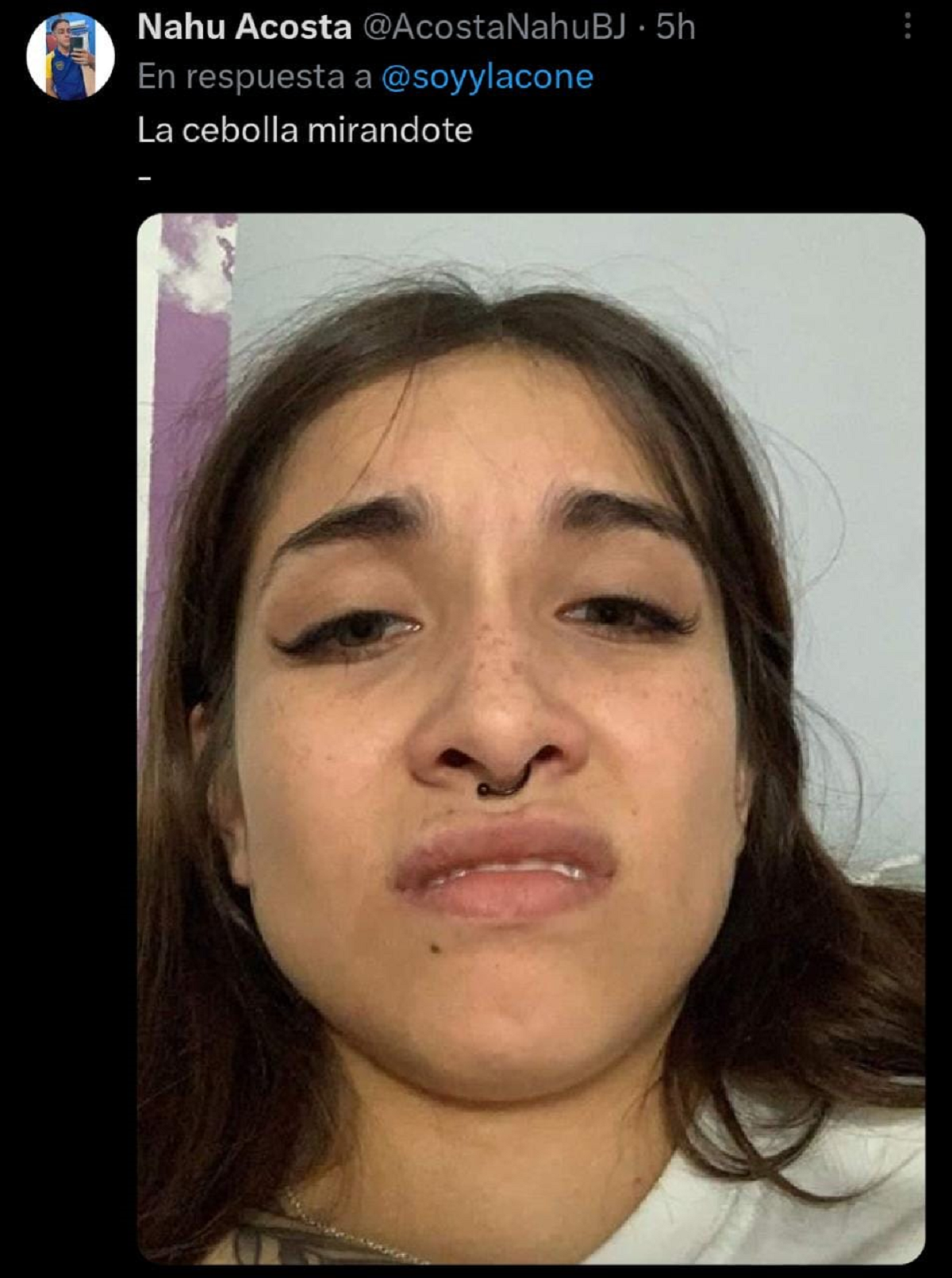 Un último meme, esta vez con la cara de la cantante María Becerra.