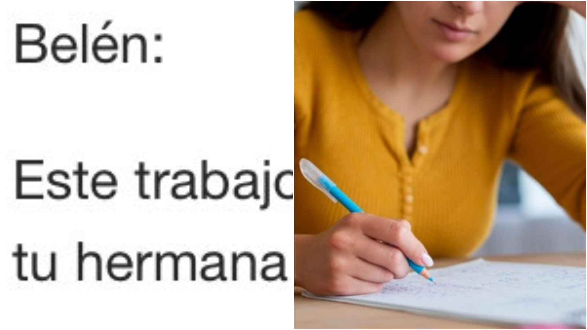 Copió y entregó el mismo trabajo práctico que había hecho su hermana años atrás: la lapidaria respuesta del docente