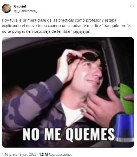 El tuit del profesor viral. 