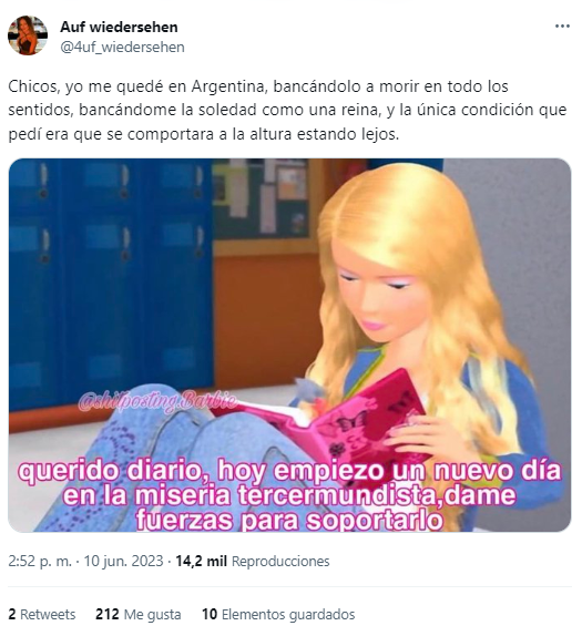 La chica acompañó el relato de la historia de infidelidad de su ex con memes y se volvió viral.