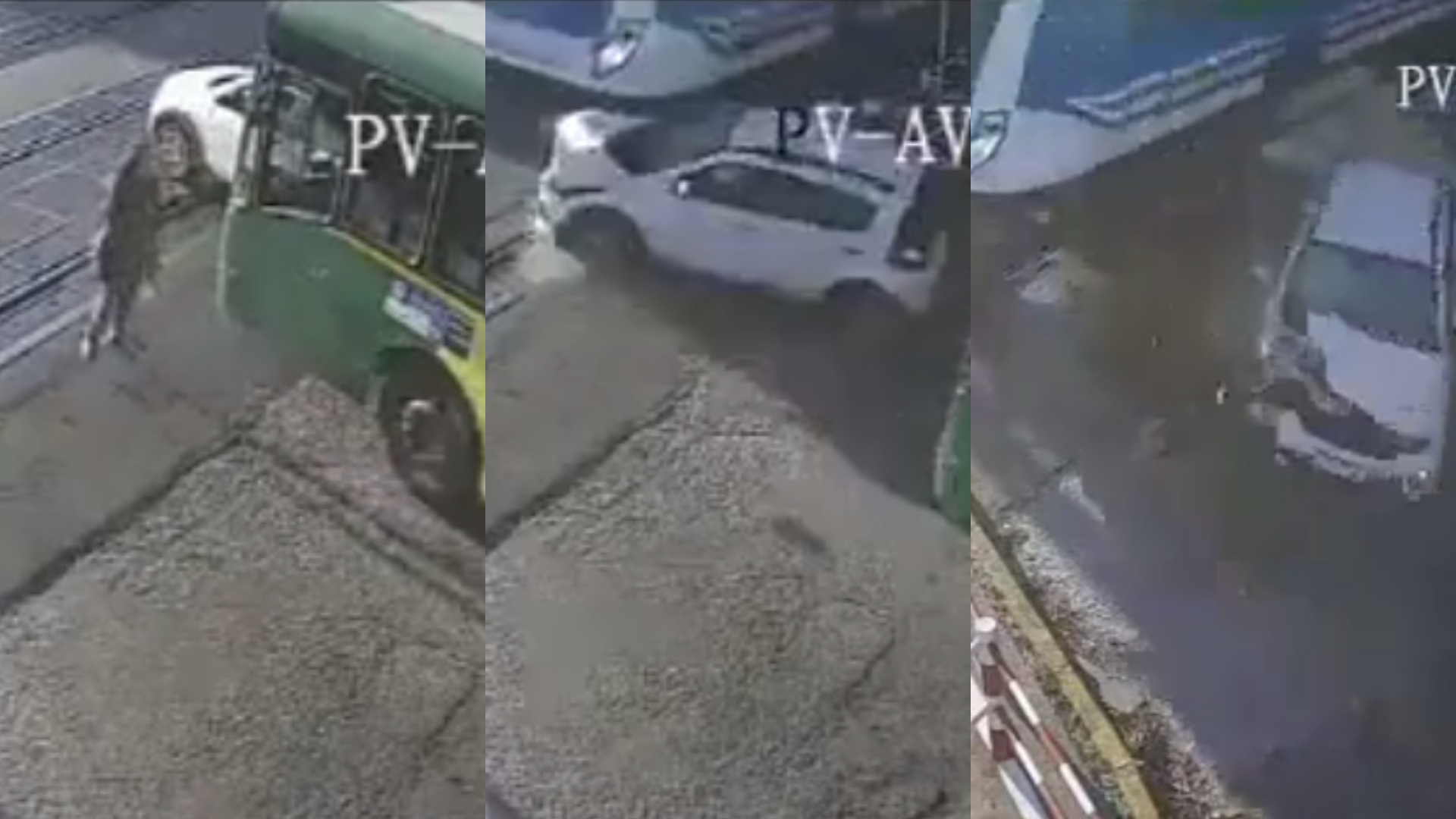 Así fue la secuencia del impacto del tren.