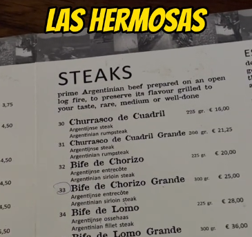 Un joven argentino fue a un restaurante de carnes en Países Bajos y es viral (TikTok/@banshh).