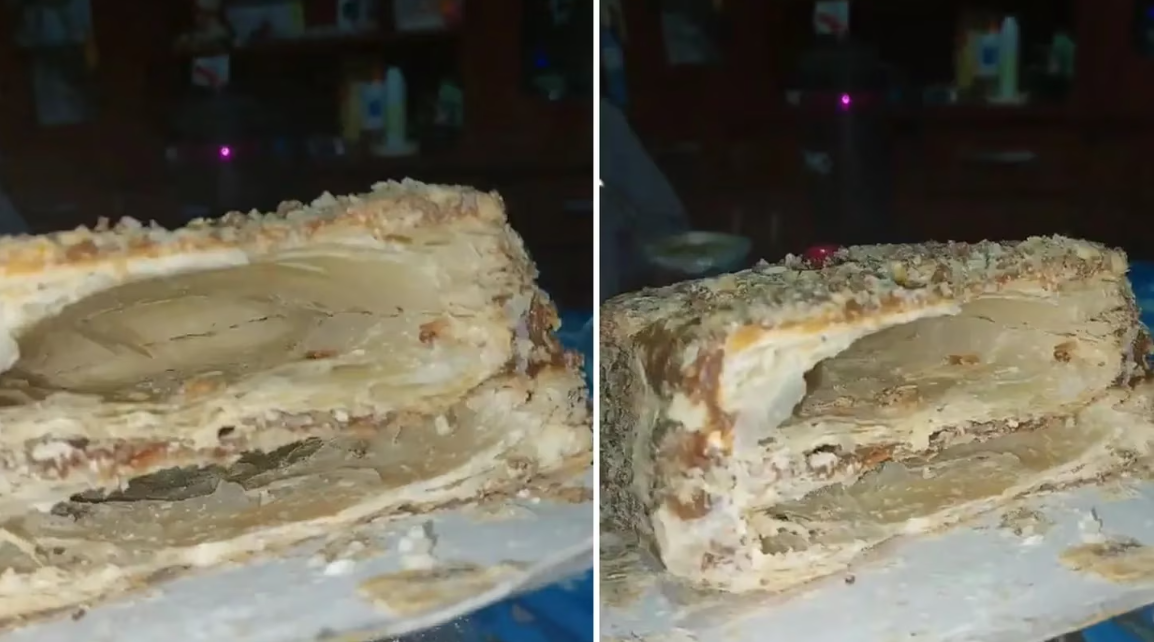 Una piba es viral por la insólita torta que compró y decepcionó a todos (TikTok/@azu.pletenchuk).