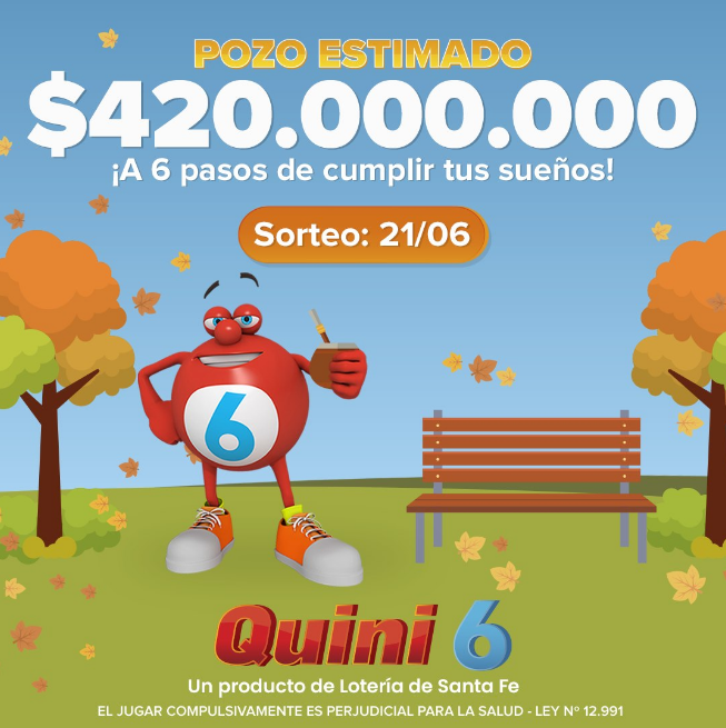 El   <a href='https://www.cronica.com.ar/tags/Quini 6'>Quini 6</a> acumula más de 400 'palos' en premios (  <a href='https://www.cronica.com.ar/tags/Lotería de Santa Fe'>Lotería de Santa Fe</a>).