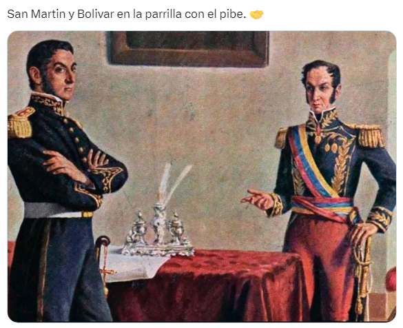 Memes por el venezolano que comió en una falsa parrilla y es viral (Twitter).