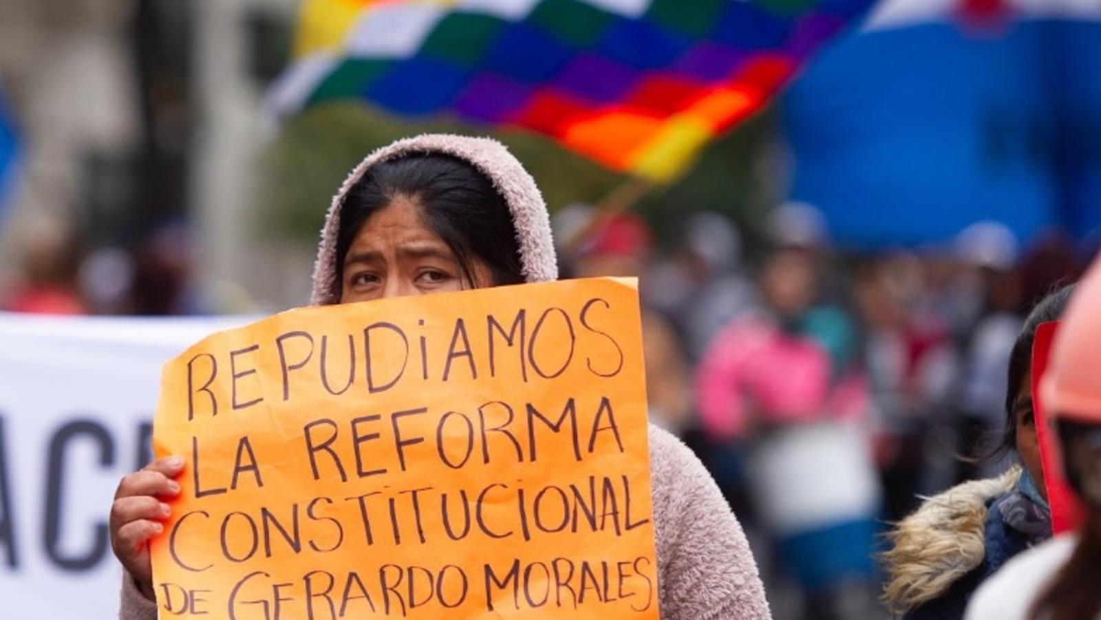 Distintos grupos sociales se manifestaron en contra de la nueva Constitución de Jujuy (Gentileza Télam).