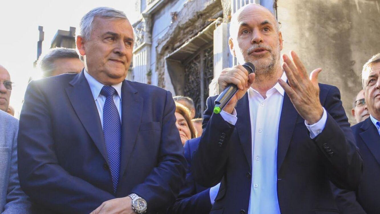 Horacio Rodríguez Larreta y Gerardo Morales presentarán su precandidatura en el barrio de Palermo (Archivo).