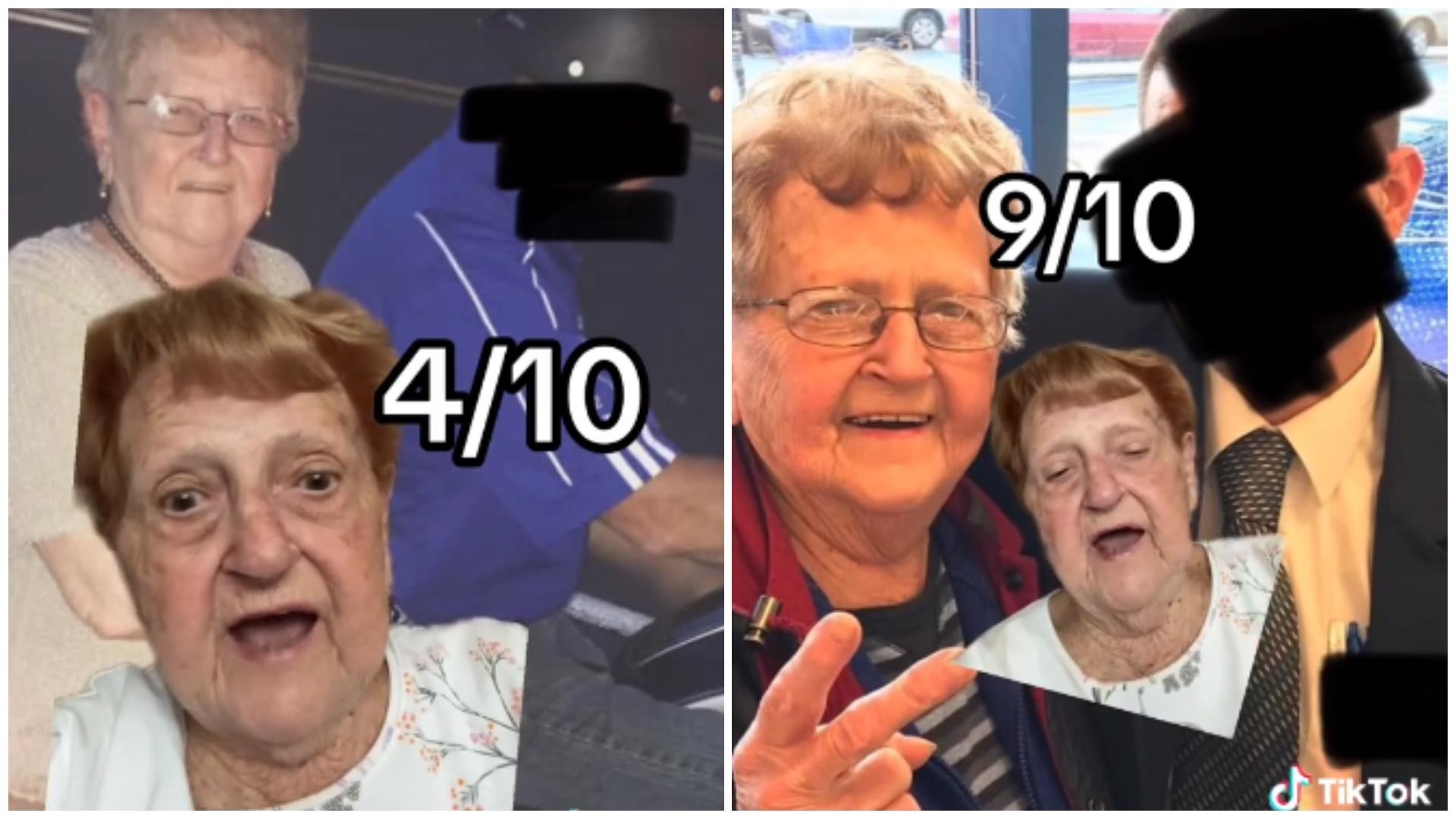 Una abuela hizo estallar las redes sociales con los puntajes de su ex parejas (TikTok/@grandma_droniak).