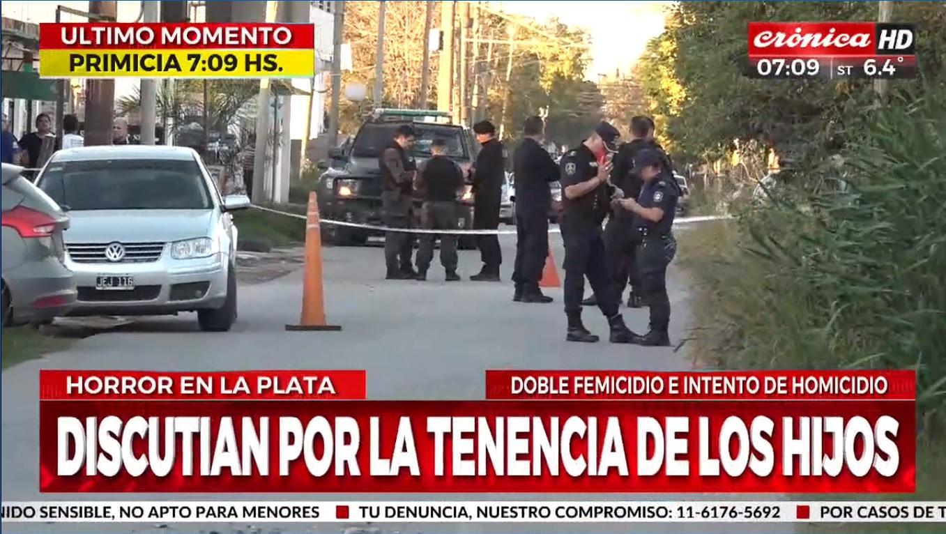 Un policía bonaerense cometió un doble femicidio en La Plata (Crónica HD).