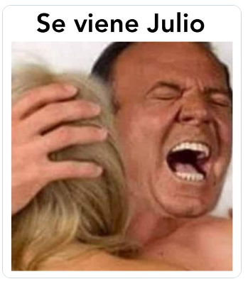 Los mejores memes por la llegada de Julio Iglesias (Twitter).