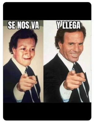 Los mejores memes por la llegada de Julio Iglesias (Twitter).