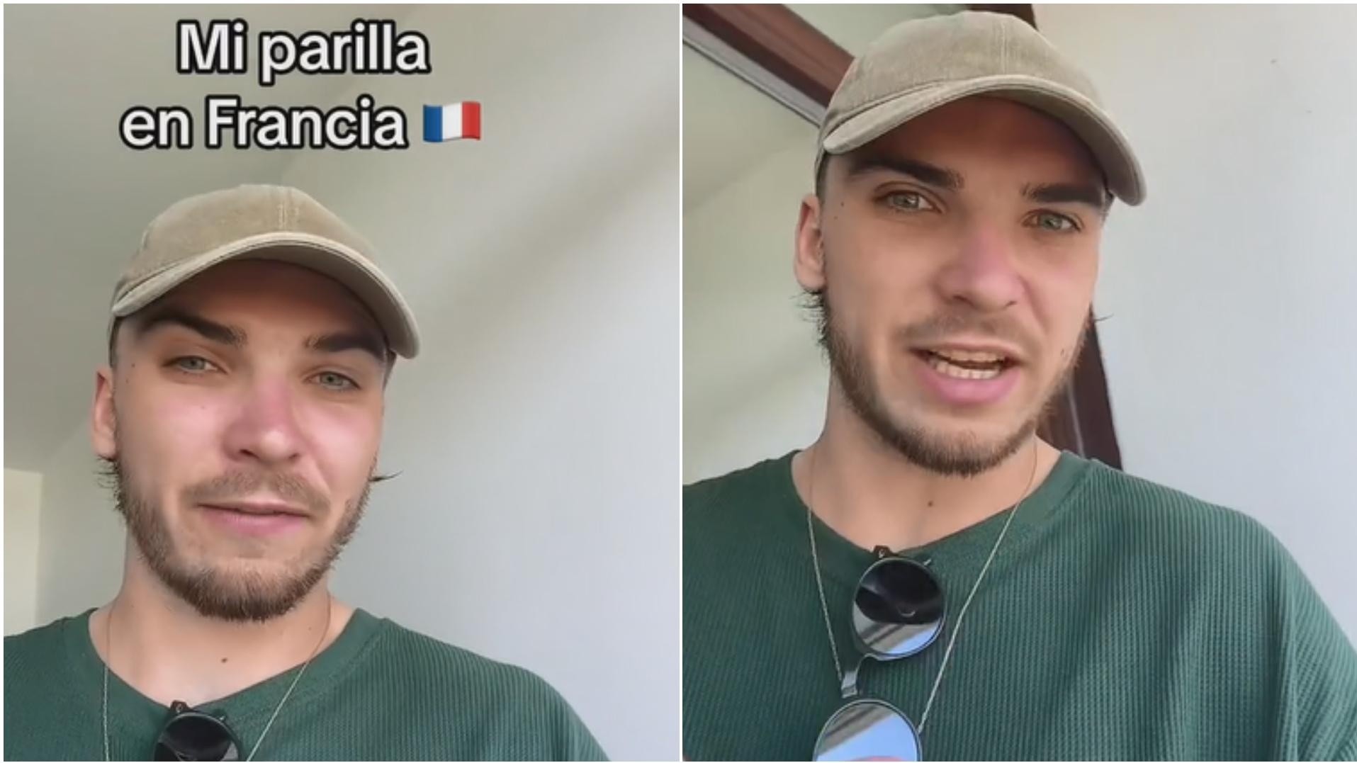 Mostró cómo es su parrilla en Francia y se volvió viral.