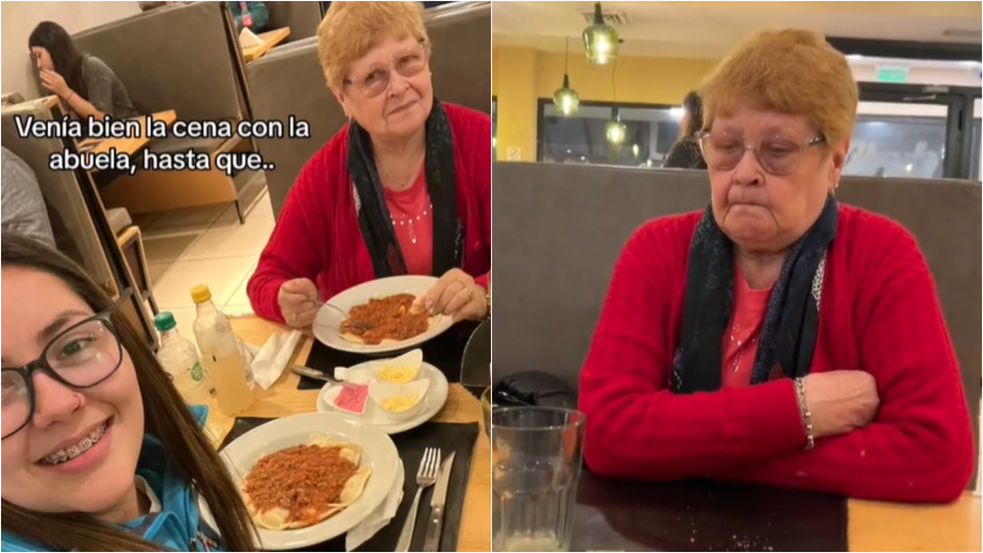 Salió a comer con su abuela y venía genial, pero “se pudrió todo” cuando llegó la cuenta